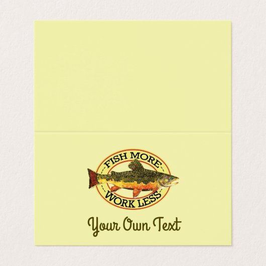 フィッユーモアのあるシュモア-ワークレストラウト魚釣り 名刺 (外部フラット)