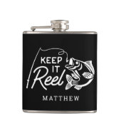 フィッ保シャー父の日名前をカスタムする フラスク (正面)