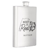 フィッ保シュ父の日の名前をカスタムするフラスコ フラスク (右)