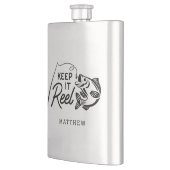 フィッ保シュ父の日の名前をカスタムするフラスコ フラスク (左)