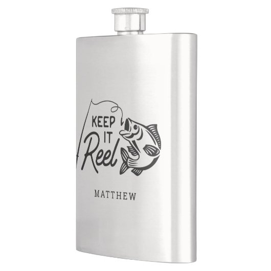 フィッ保シュ父の日の名前をカスタムするフラスコ フラスク (左)