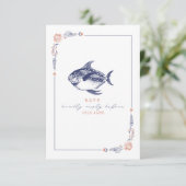 フィッ素朴シュレッド&ブルービーチ結婚式RSVP 出欠カード (スタンド正面)