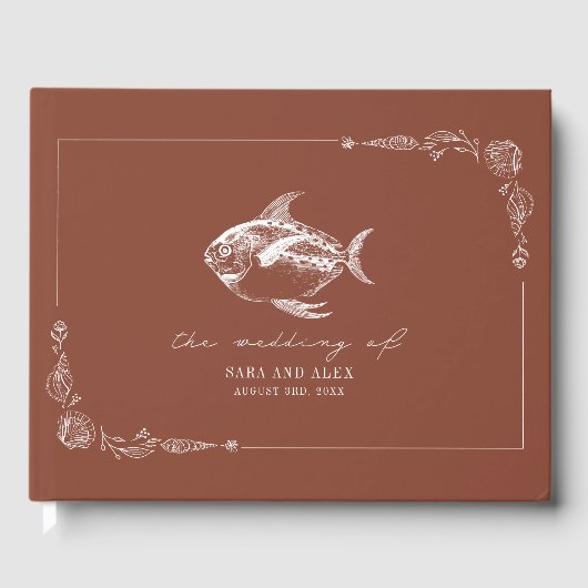 フィッ素朴トテラコッタビーチ結婚式 ゲストブック (正面)