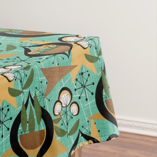フィティスハウスプラント | アクアアンドブラックレトロ テーブルクロス (インサイチュ)