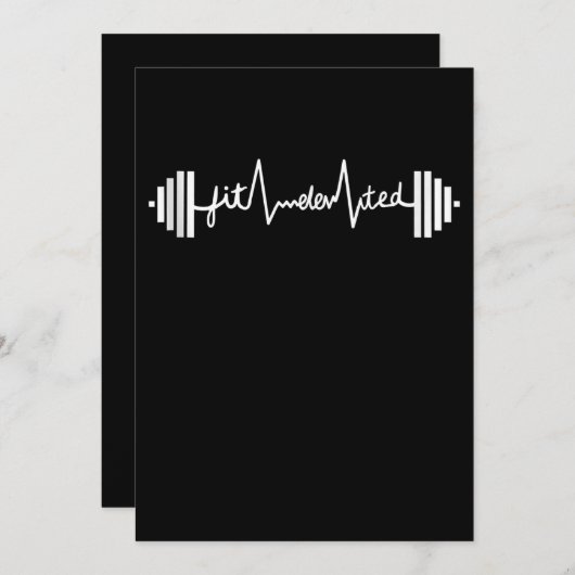 フィテレヴァットジムフィットネスバーベルトレーニング 招待状 (正面/裏面)