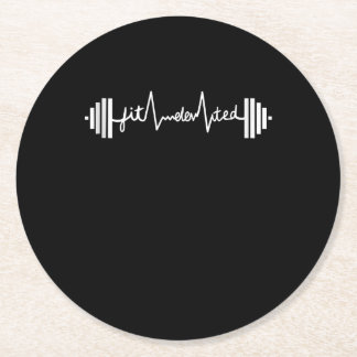 フィテレヴテッドジムフィットネスバーベルトレーニング ラウンドペーパーコースター