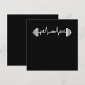 フィテレヴテッドジムフィットネスバーベルトレーニング 招待状 (正面/裏面)