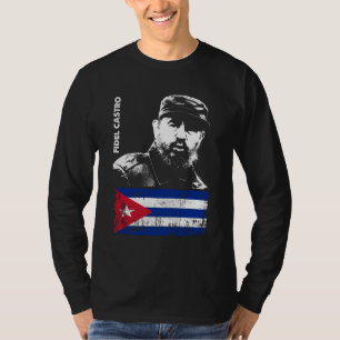 フィデルカストロキューバ革命キューバ国旗 Tシャツ