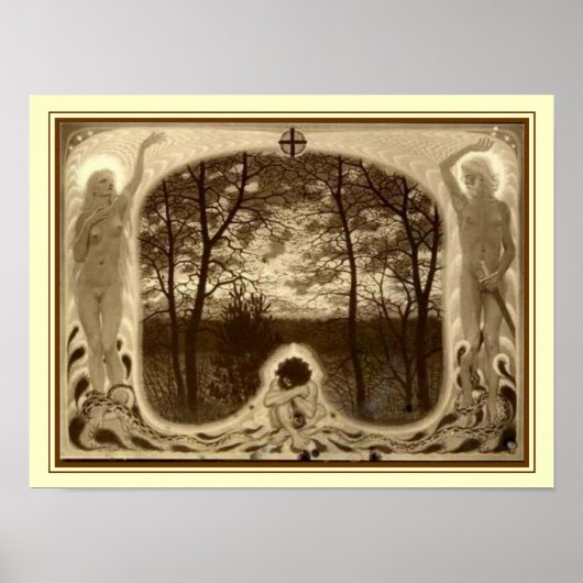 フィドゥス・アールヌーボーによる「秋」 12 x 16 ポスター (正面)