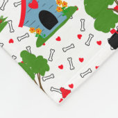 フィドドッグハウスハートボーン フリースブランケット (角)