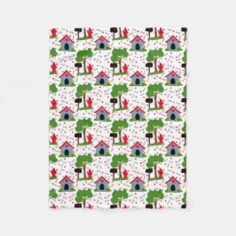 フィドドッグハウスハートボーン フリースブランケット