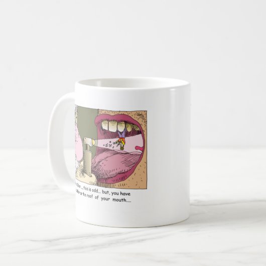 フィドラーオンルーフおもしろい歯科ギフト&ティー コーヒーマグカップ (正面左)