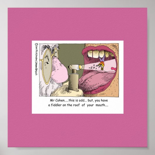 フィドラーオンルーフおもしろい歯科ポスター ポスター (正面)