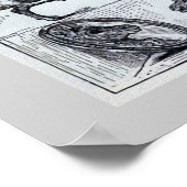 "フィドルデディー"ヴィンテージ動物イラストレーション ポスター (角)