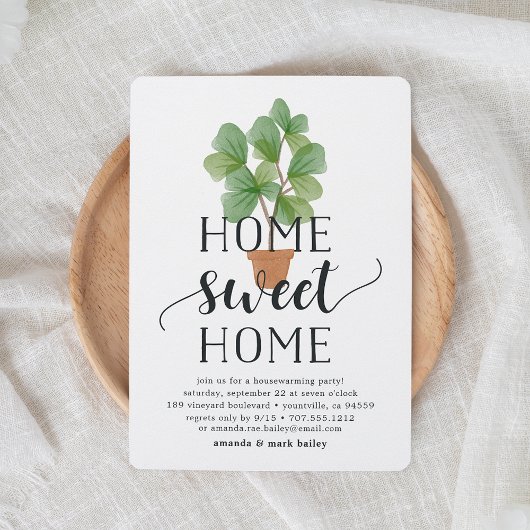 フィドルリーフフィグ |引っ越し祝いパーティーパーティの招待状 招待状