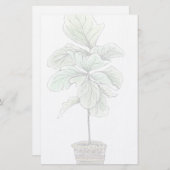 フィドルレア図解入りの、写真付きのフ空白のグ 便箋 (正面/裏面)