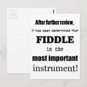 フィドル最も重要な楽器 ポストカード (正面/裏面)