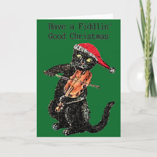フィドル猫クリスマスカード シーズンカード