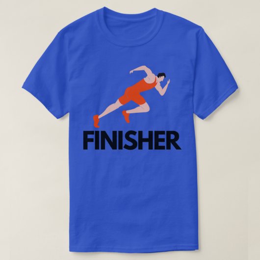フィニッシャランニングマラソンランニング Tシャツ (デザイン正面)