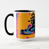 フィニッシュまでのレース – Go Kart Racers マグカップ (左)