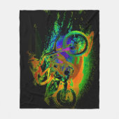 フィニッシュまでレース！ – モトクロス・レーサー フリースブランケット (正面)