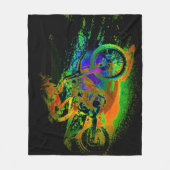 フィニッシュまでレース！ – モトクロス・レーサー フリースブランケット (正面)