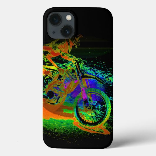 フィニッシュまでレース! – モトクロス・レーサー Case-Mate iPhoneケース (裏面)