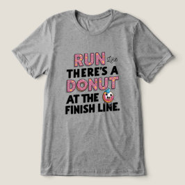 フィニッシュラインでのドーナツおもしろいフィットネス動機 トライブレンドTシャツ