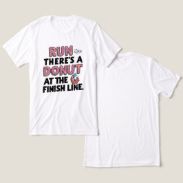 フィニッシュラインでのドーナツおもしろいフィットネス動機 トライブレンドTシャツ