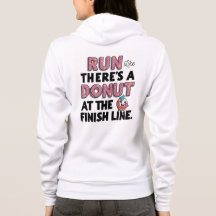 フィニッシュラインでのドーナツおもしろいフィットネス動機