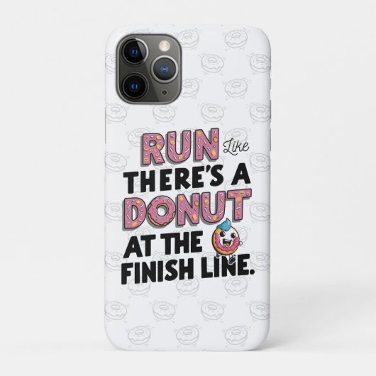 フィニッシュラインでのドーナツおもしろいフィットネス動機 Case-Mate iPhoneケース (裏)