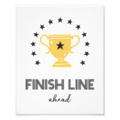 フィニッシュラインアワードレースカーパーティー標識 フォトプリント            (正面)