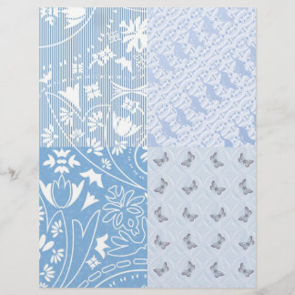 フィニッ感じト紙パステルブルー蝶/猫