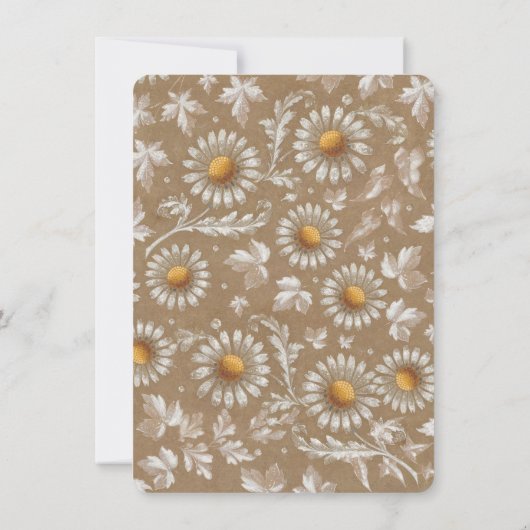 フィパーソナライズされたリグリーデイジーヴィンテージ情報カード 招待状 (裏面)