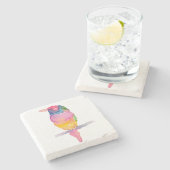 フィビッブバード結婚式の引き出物ハート結婚ズCo ストーンコースター (横)