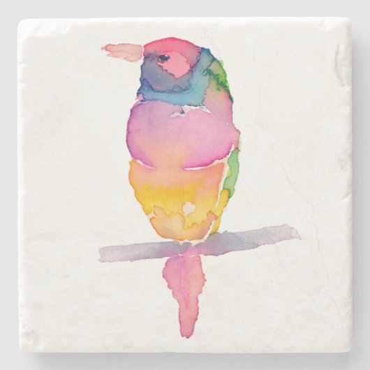 フィビッブバード結婚式の引き出物ハート結婚ズCo ストーンコースター (正面)