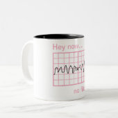 フィビングVfib心臓病ユーモアのある説なし ツートーンマグカップ (正面左)