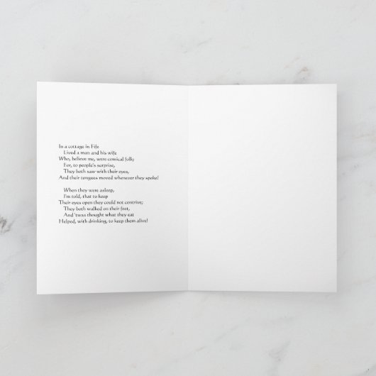 フィフェのコテージで男と妻が住んでいた カード (内部)