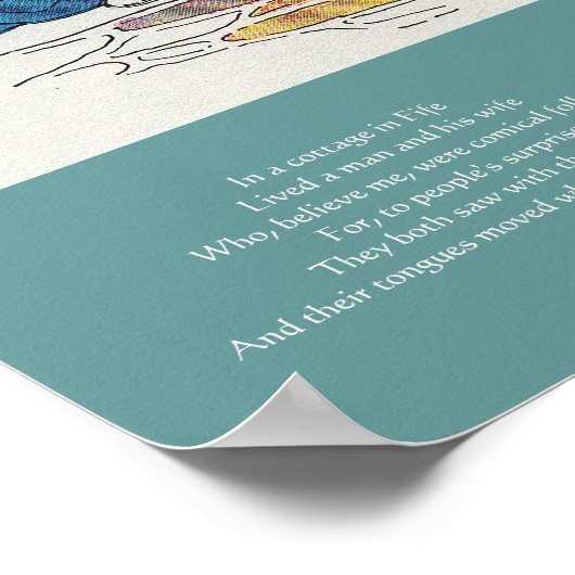 フィフェのコテージで男と妻が住んでいた ポスター (角)