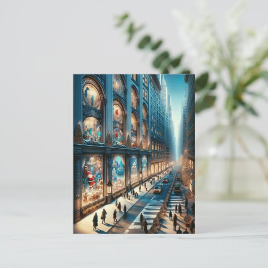 フィフスアベニューホリデーカード。クリスマス. ポストカード (スタンド正面)