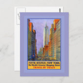 フィフスアベニューヨークワールドベストショッピングセント。 ポストカード (正面/裏面)