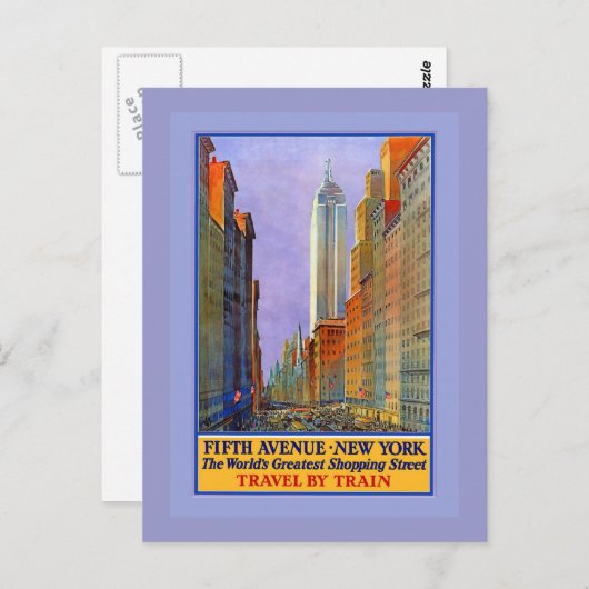フィフスアベニューヨークワールドベストショッピングセント。 ポストカード (正面/裏面)