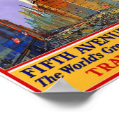 フィフスアベニューヨークUSAヴィンテージトラベル ポスター (角)