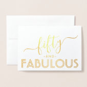 フィフスアンドファブシンプルルスタイリッシュハッピーバースデー 箔カード (封筒付き正面)