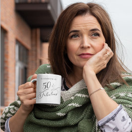 フィフスファブパーソナライズされたラス50誕生日 コーヒーマグカップ