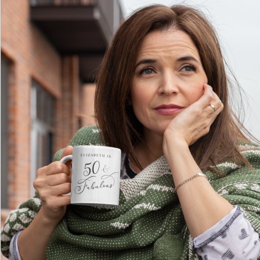 フィフスファブパーソナライズされたラス50誕生日 コーヒーマグカップ