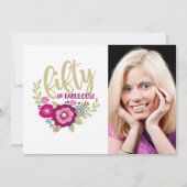 フィフスファブラス50誕生日 招待状 (正面)