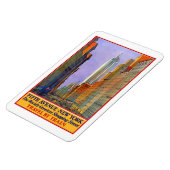 フィフス·アベニュー·ビュー·ニューヨーク·ヴィンテージの旅行ポスター マグネット (左側)