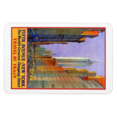 フィフス·アベニュー·ビュー·ニューヨーク·ヴィンテージの旅行ポスター マグネット (横)