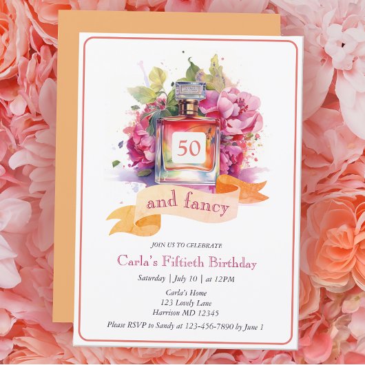 フィフティとファンシーおもしろい誕生日 招待状